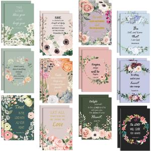 BESARME 24 Pack Mothers Day Gifts Bulk, Faith Prayer Journal Religious Christian Gifts for Women Small Pocket Notebook Bible Inspirational Notebooks Office School Supplies