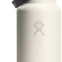 Hydro Flask 32 Oz Wide Flex Straw Cap Bottle - Insulated Stainless Steel - Wide Straw Lid, Non Spill, Leakproof in Ivory
