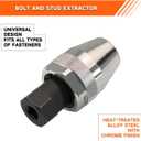 Damaged Bolt and Stud Extractor Tool, Grips and Removes 1/4-Inch to 1/2-Inch Studs, Broken Bolt and Stud Remover for Broken, Damaged, Rounded Off, Painted, and Rusted Tight Bolts
