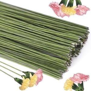 130 Pack Floral Wire 18 Gauge Crafts Florist Wire Stems Diameter 0.05In Green Flower Stems for Flower Arrangement Supplies Crafts Bouquet Stem Wreath Making