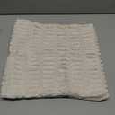 MIULEE Pack of 2 Corduroy Decorative Throw Pillow Covers 12x12 Inch Soft Boho Striped Pillow Covers Modern Farmhouse Home Decor for Sofa Living Room Couch Bed Cream White