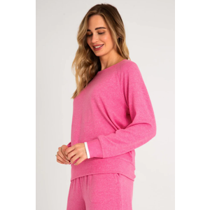 PJ Salvage Women's Loungewear Vintage Remix Long Sleeve Top, Pink, XL