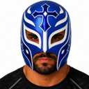 Escobar REY MISTERIO BLUE Lucha Libre Wrestling Mask Costume Wear, Adult (One Size)