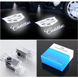 3D Shadow Lights LED Door Logo Projector for Cadillac SRX CT6 XTS ATS XT4 XT5 XT6 Dual Plug Puddle Lights for Cadillac Welcome Courtesy Lights Auto Accesories