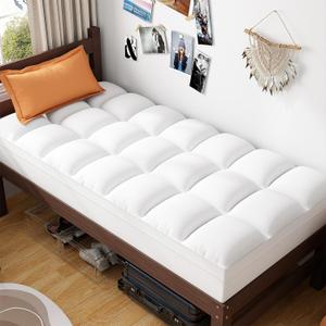 ABENE RV King Mattress Topper for Back Pain Relief, Extra Thick Mattress Pad Pillowtop, Soft Plush Mattress Cover Bed Topper with Deep Pocket, Overfilled Down Alternative Filling, White