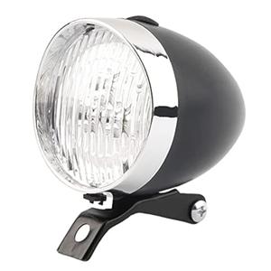 BlueSunshine Vintage Retro Bicycle Bike Front Light Lamp 3 LED Headlight with Bracket (Black)