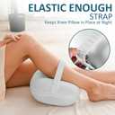 Knee Pillow for Side Sleepers, Memory Foam Leg Pillow for Side Sleeping, Between Legs Pillow for Hip and Back Pain Relief - Side Sleeper Pillow with Breathable Pillowcase and Elastic Strap (Grey & Blue)