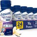 Ensure High Protein Vanilla Nutrition Shake with Fiber, Ready to Drink, 16g Protein and 27 Vitamins and Minerals, 8 fl oz, 24 Pack