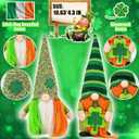 DraMosary St.Patrick's Day Gnome Plush Elf Decorations - 4PCS Handmade Green Irish Gnome Scandinavian Tomte Leprechaun for Home Decor/Table Ornament
