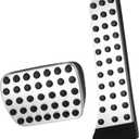 2pcs Gas and Brake Pedals Pads Cover Anti-Slip for Mercedes-Benz C E S GLC GLE GLK SLK CLS SL Class Stainless Steel Car Pedals Accessories No Drill Replacement