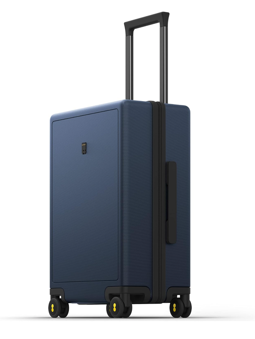 LEVEL8 Carry on Luggage Airline Approved, Carry on Suitcases with Wheels, Lightweight Hardside Luminous Textured Luggage for Travel, Tsa Approved, 20-Inch Carry-On, Navy