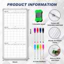 36" x 18" Vertical 3 Month Whiteboard Calendar Dry Erase for Wall