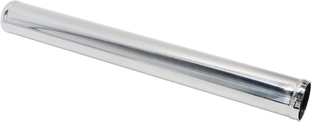 Straight Aluminum Pipe Polished, OD 1.5" (38mm), Length 18.00" (457mm) Intake Tube Tubing Universal Seamless Round Intercooler Piping