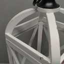 White Rustic Lanterns Decor, Vintage Hanging Candle Holder Decorative for Porch, Garden, Yard, Indoor, GLASS