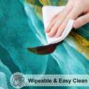 misaya Rectangle Vinyl Tablecloth, Fitted Table Cover, 100% Waterproof, Elastic Edge, Flannel Backing, Table Cloth Fit 6 Foot Folding Tables for Camping, Picnic, Outdoor (Ripples, 30x72 inch)