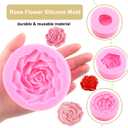 Zixiang Bloom 3D Rose Flower Silicone Mold Peony Flower Fondant Molds For Cake Decorating Soap Candle Making Candy Chocolate Polymer Clay Gum Paste Set Of 3