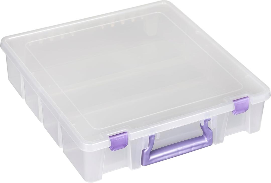 ArtBin 6955JS Super Satchel Compartment Box Clear Craft Organizer Storage Case - Purple, Pack of 1 ArtBin 6955JS Super Satchel Compartment Box Clear Craft Organizer Storage Case - Purple, Pack of 1