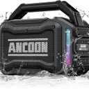 ANCOON Speakers Bluetooth Wireless: 80W(Peak) Loud Speaker with Bass, 20H Playtime, IPX6 Waterproof, Large Jobsite Speakers for Work, Outdoor, Workshop, Garage, Portable Speaker with TWS (Black)