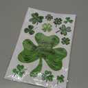 St Patricks Day Window Clings, 117 Pieces Reusable Shamrock Window Stickers, Double-Sided Printed Static Spring Window Decals for St Patricks Day Decorations
