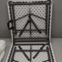 SIMPLI-MAGIC 4ft Plastic Folding Table, Indoor Outdoor Heavy Duty Portable/Handle, Lock for Picnic, Party, Camping - White