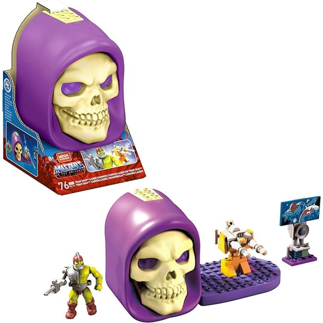Mega Construx Masters of The Universe Zodak Scubbatack and Universe Trap Jaw Laser Cannon Skeletor Skull Construction, Building Toys for Kids, Pack of 2