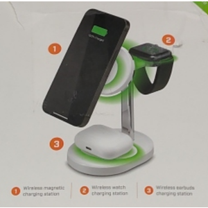 iLive 3-in-1 Wireless Charging Stand
