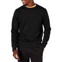 Amazon Essentials Men's Crewneck Fleece Sweatshirt, Black, Large