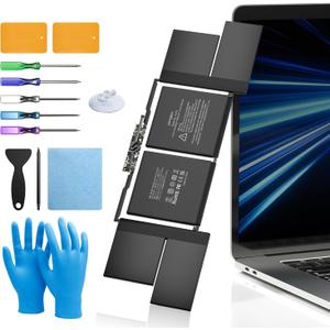 Battery for MacBook Pro 15 Inch A1990 (Mid 2018 2019), Laptop Battery Replacement Model A1953 Battery EMC 3215 3359 7400mAh (Upgraded 6.2 Versions)