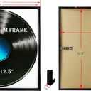 Record Album Frame, 6 Pack, 12.5x12.5 Inch High Glossy Frame, Made to display vinyl LP album covers, Fit the album artwork, set of 6pcs
