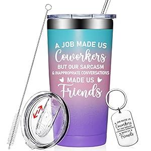 Loecuxe Coworker Gifts for Women - Going Away Gift for Coworker - Christmas, Birthday, Leaving, Farewell, Goodbye, Thank You Gifts for Coworkers - Coworker Tumbler 20 oz