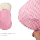 Mila Millie Water Resistant Removable Cover for Newborn Lounger | Minky Sensory Touch Slipcover for Baby Floor Seat | Premium Quality Soft Wipeable Fabric | Hypoallergenic (Blush)