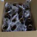 Amber Glass Bud Vase, 20 Pack 8 Oz Living Bud Vases, Small Vases for Flowers, Decorative Amber Bottles for Table Centerpiece, Home Decor, Office, Wedding Reception, Vintage Style (Brown)