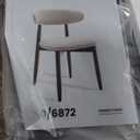 COLAMY Wooden Dining Chairs Set of 4, Modern Fabric Upholstered Kitchen Side Chairs, Farmhouse Dining Room Chair with Foot Pegs, Beige