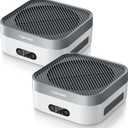 Air Purifier 2 Pack for Bedroom Up to 1200 ft, H13 True HEPA Air Purifier for Pets Dust Dander Pollen Odor Smoke, with New Quiet Wind Wheel System, for Desk/Car/Travel