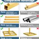 Wokceer 10x10 FT Backdrop Stand Heavy Duty Pipe and Drape Kit, Adjustable Gold Backdrop Stand for Wedding Birthday Party Photography Photo Booth Background Christmas Decoration