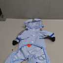 Waterproof Dog Raincoat,Full Coverage 4 Legs Dog Rain Jacket for Small Dogs,Pet Rain Coat with Hood,Reflective Strips&Leash Hole Outdoor Raincoat (Smallfor Weight 3.3-5 lb, Blue)