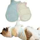 2Pcs Cooling Shirts for Small Dogs, Sleeveless Dog Vest, Lightweight Breathable Dog Summer Tank Top Sun Protection Shirts for Dogs Cats Pet Apparel (Yellow MintGreen, Small Size for 3.0-5.5lb Pets)