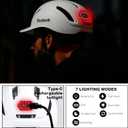 Adult Bike Helmet for Men - Women Bicycle Helmet with LED Rear Light - Certified Comfort Adjustable Baseball Cap Style Cycling Helmets for Urban Commuter Road Biking Scooter, Large