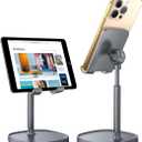 LISEN Cell Phone Stand Adjustable Phone Holer for Switch Stand Fits All Mobile Phones Switch Kindle iPads Tablet 4-10in Gray