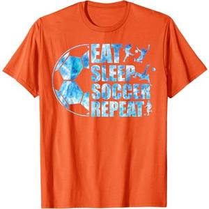 Soccer T Shirt Eat Sleep Soccer Repeat Boys Youth Kids T-Shirt, Men, S