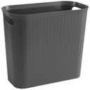 rejomiik Bathroom Small Trash Can Slim Garbage Can Wastebasket 3.5 Gallon Plastic Trash Bin Container for Bedroom, Home, Office, Dorm Room, Kitchen, Dark Gray