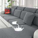 MAXIJIN Waterproof Couch Cushion Covers Stretch Sofa Seat Slipcovers WashableSectional Outdoor Cushion Covers with Elastic Bottom for Dogs Pets Kids (1 Pc Loveseat Cushion Cover, Light Gray)