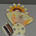 YEAHOME Metal Flower Wall Decor, 16" Wall Art Hanging Decorations for Home Bathroom, Bedroom, Living Room, Office, Boho Art, Indoor Outdoor Decorations Patio Garden Decor