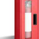 Zonon 1 Pcs 10lb Fire Extinguisher Cabinet Wall & Surface Mount 22.84" H x 9" W x 7" D Red Steel Fire Extinguisher Box Case Holder with Handle for Indoor Outdoor