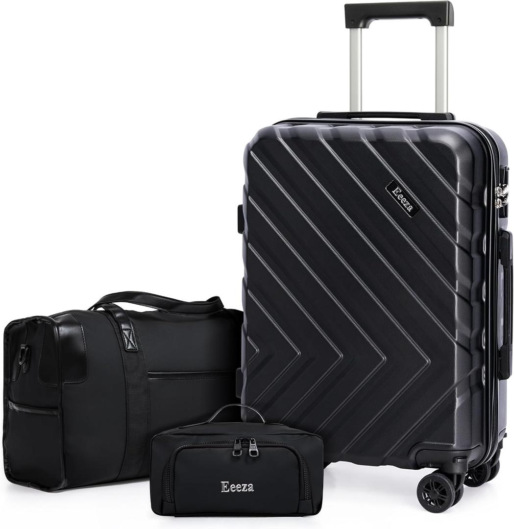 Carry on Luggage Sets,Suitcases with Detachable Wheels,Hardshell 22x14x9 Airline Approved,Durable Travel Luggage Sets with Combination Lock,Carry on Suitcase(20"/DB/TB)