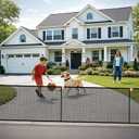 Driveway Net for Kids Safety Driveway Safety Net Barrier, Stops Basketballs from Rolling into the Street, 36 FT