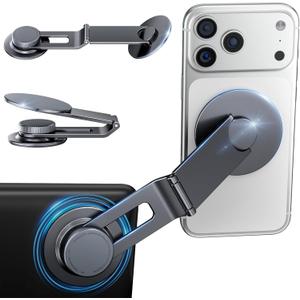 Tesla Model 3/Y Phone Mount for Magsafe, Foldable & Extendable Hidden Tesla Phone Holder with Strong Magnet for iPhone 17 Max, Magnetic Car Metal Mount for Tesla 3/Y/S/X/Cybertruck Screen