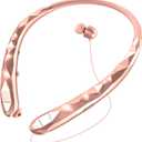 Neckband Bluetooth Headphones, Retractable Headphone Bluetooth 5.3 & IPX5 Waterproof, Neckband Headphones Vibration Call Alerts with 16H Talk for Gym/Conference