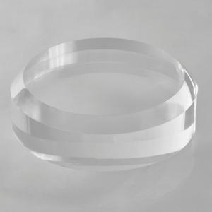 CiaoHER 2in Thickness Acrylic Disc Display Block Clear Polished Round Pedestal Stand Riser (8'' x 2'')
