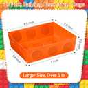 Hoolerry 25 Pcs Block Building Party Favor 5 lb Paper Food Trays Large Brick Theme Party Disposable Serving Tray Snack Tray for Food Building Block Birthday Baby Shower Decor (Bright Color)